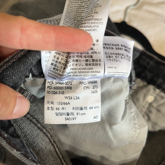 Levi's Black Straight-Leg wedgie Jeans 26W - Picture 6 of 6